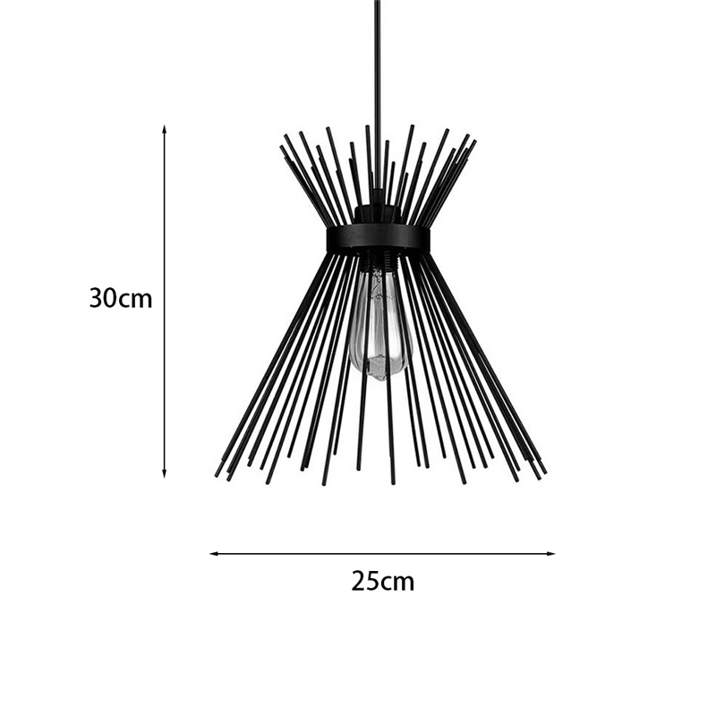 Φωτιστικό Οροφής Candle I Pakoworld E27 Μέταλλο Μαύρο Φ25X30Εκ
