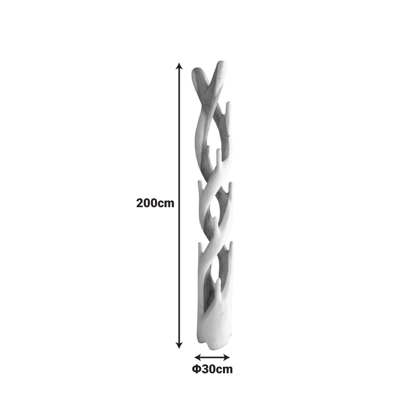 Καλόγερος Joint Pakoworld Suar Ξύλο Σε Φυσική Απόχρωση 30X30X200Εκ