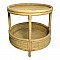 Βοηθητικό Τραπέζι Moody Pakoworld Pe Rattan Σε Φυσική Απόχρωση Φ55X51Εκ