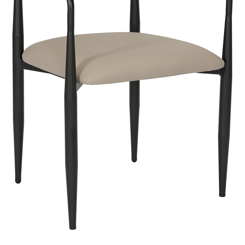 Πολυθρόνα Kalone Pakoworld Pu Σε Γκρι-Μπεζ Απόχρωση 56X55X78Εκ