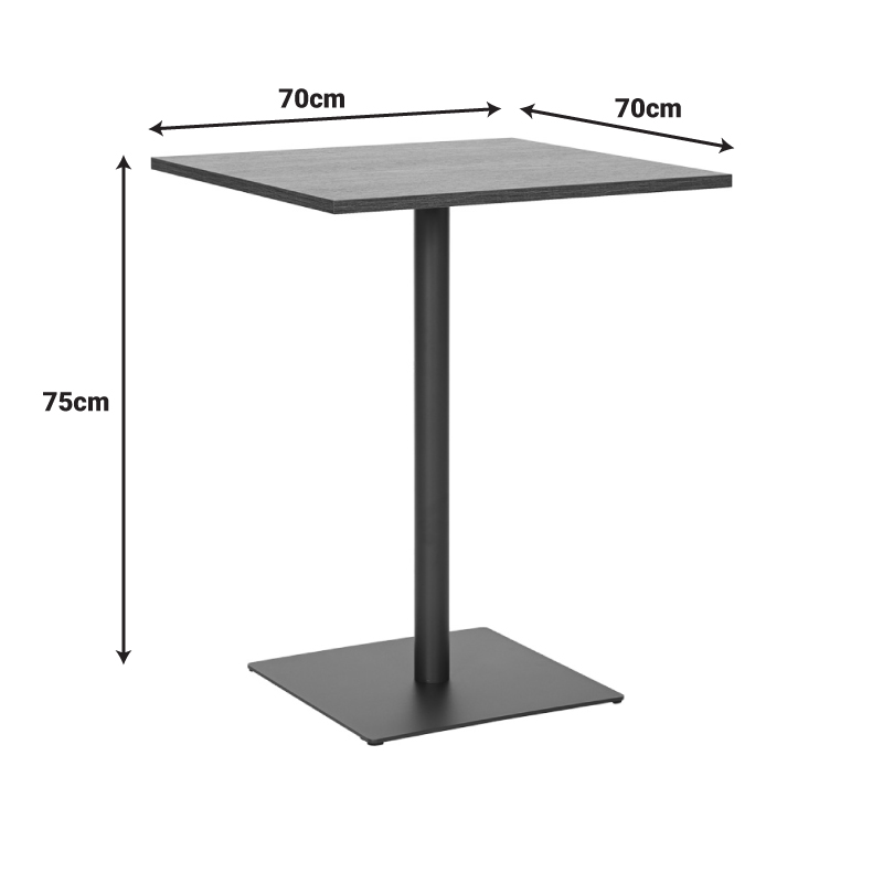 Τραπέζι Nerobian Pakoworld Mdf Σε Καρυδί Απόχρωση 70X70X75Εκ