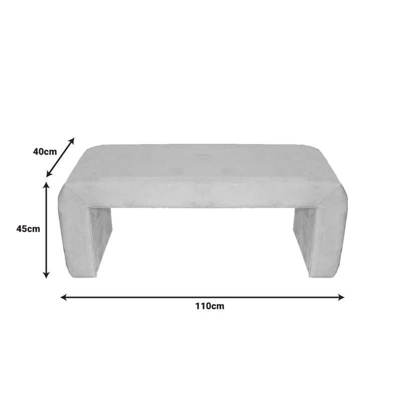 Σκαμπό Gagga Inart Βελούδο Σε Πράσινη Απόχρωση 110X40X45Εκ