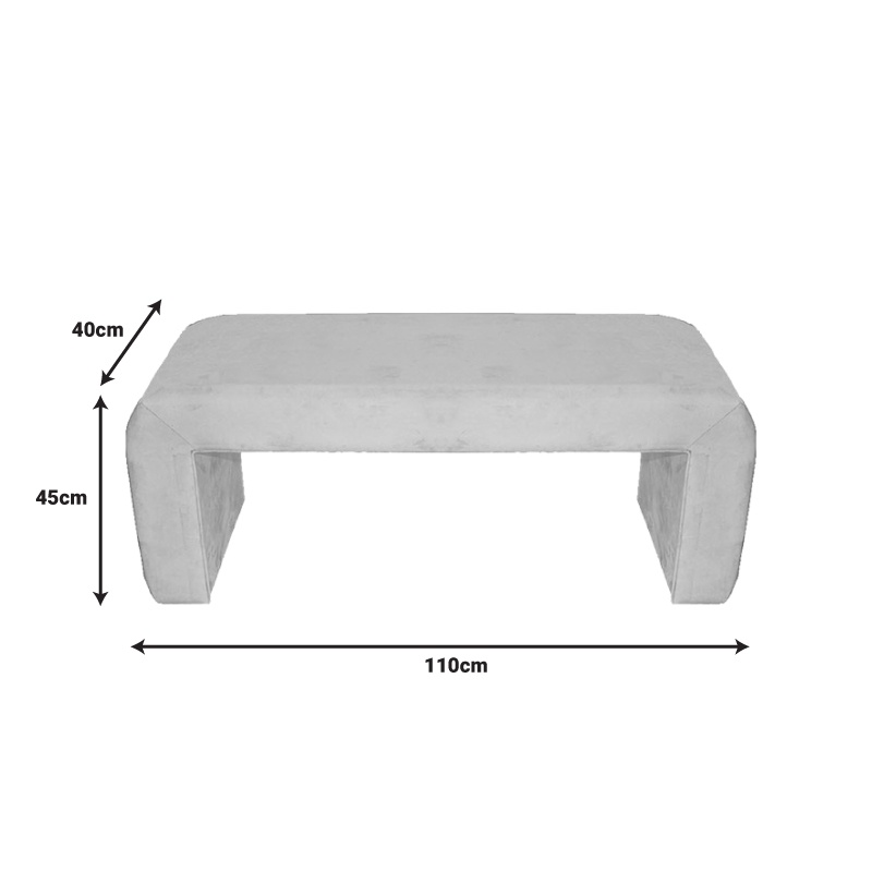 Σκαμπό Gagga Inart Βελούδο Σε Πράσινη Απόχρωση 110X40X45Εκ