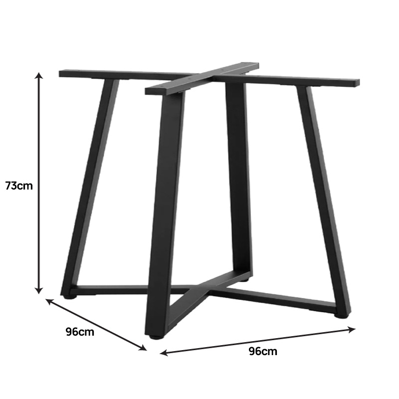 Βάση Τραπεζιού Mulbe I Pakoworld Μεταλλική Σε Μαύρη Απόχρωση 96X96X73Εκ