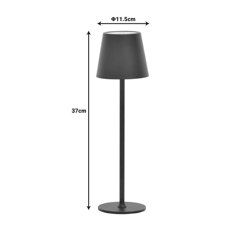 Επιτραπέζιο Φωτιστικό Αφής Led Brave Ι Pakoworld Επαναφορτιζόμενο Σε Λευκή Απόχρωση Φ11.5X37Εκ