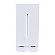 Ντουλάπα Δίφυλλη Afina Pakoworld Mdf Σε Λευκή Glossy Απόχρωση 100X57X213Εκ Ντουλάπα Δίφυλλη Afina Pakoworld Mdf Σε Λευκή Glossy Απόχρωση 100X57X213Εκ