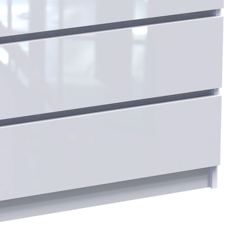 Συρταριέρα Dicama Pakoworld Mdf Σε Λευκη Glossy Απόχρωση 85.5X47X98Εκ Συρταριέρα Dicama Pakoworld Mdf Σε Λευκη Glossy Απόχρωση 85.5X47X98Εκ