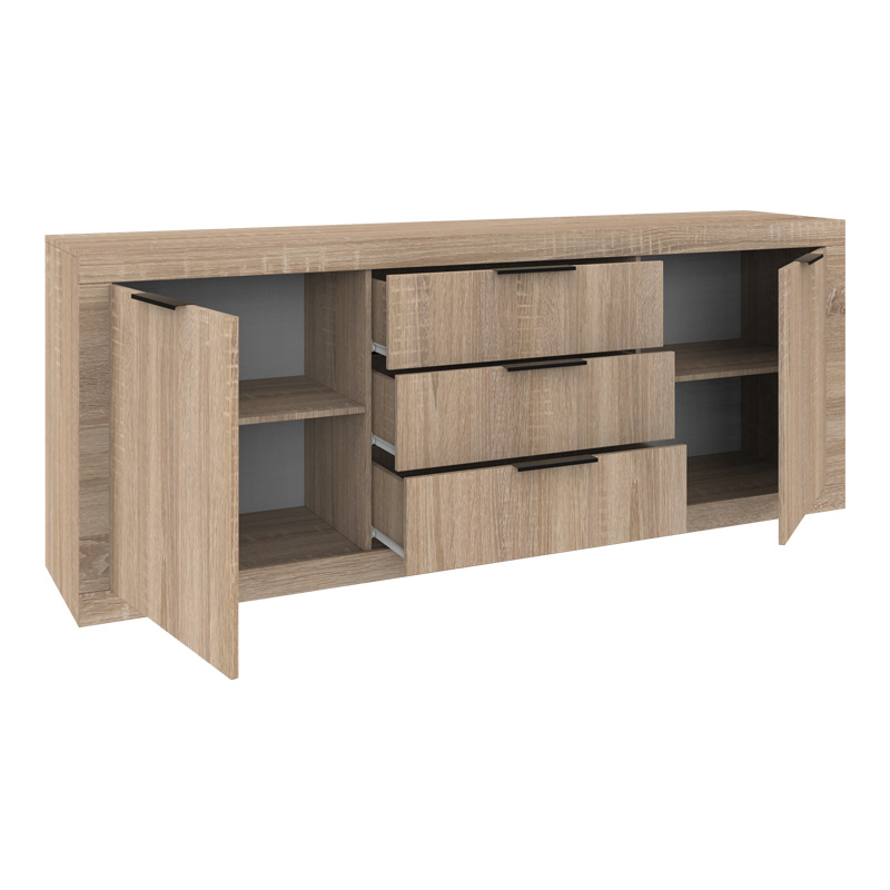 Μπουφές Doha Pakoworld Σε Sonoma Απόχρωση 210X45X80.5Εκ