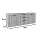 Μπουφές Doha Pakoworld Σε Sonoma Απόχρωση 210X45X80.5Εκ