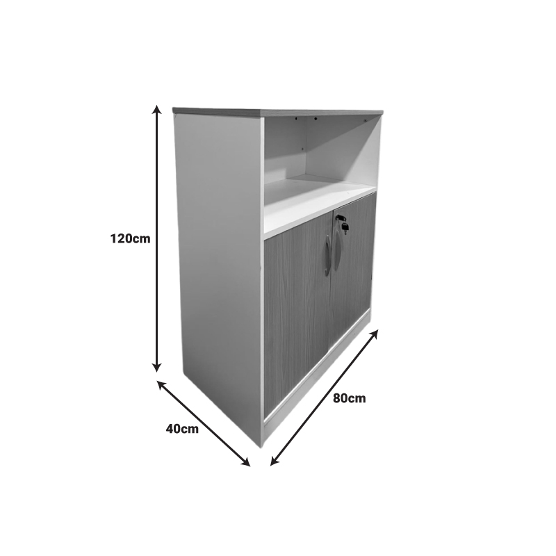 Ντουλάπι Γραφείου Armadi Pakoworld Σε Sonoma-Λευκή Απόχρωση 80X40X120Εκ