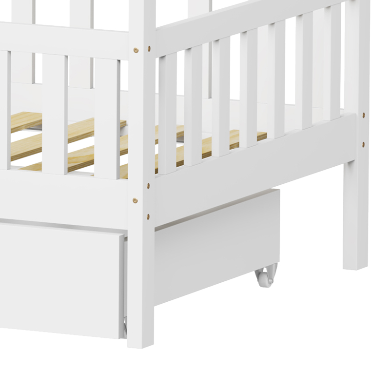 Παιδικό Κρεβάτι Piccolo Τ. Montessori Με 2 Συρτάρια Pakoworld Ξύλο Πεύκου Σε Λευκή Απόχρωση 90X190Εκ Παιδικό Κρεβάτι Piccolo Τ. Montessori Με 2 Συρτάρια Pakoworld Ξύλο Πεύκου Σε Λευκή Απόχρωση 90X190Εκ