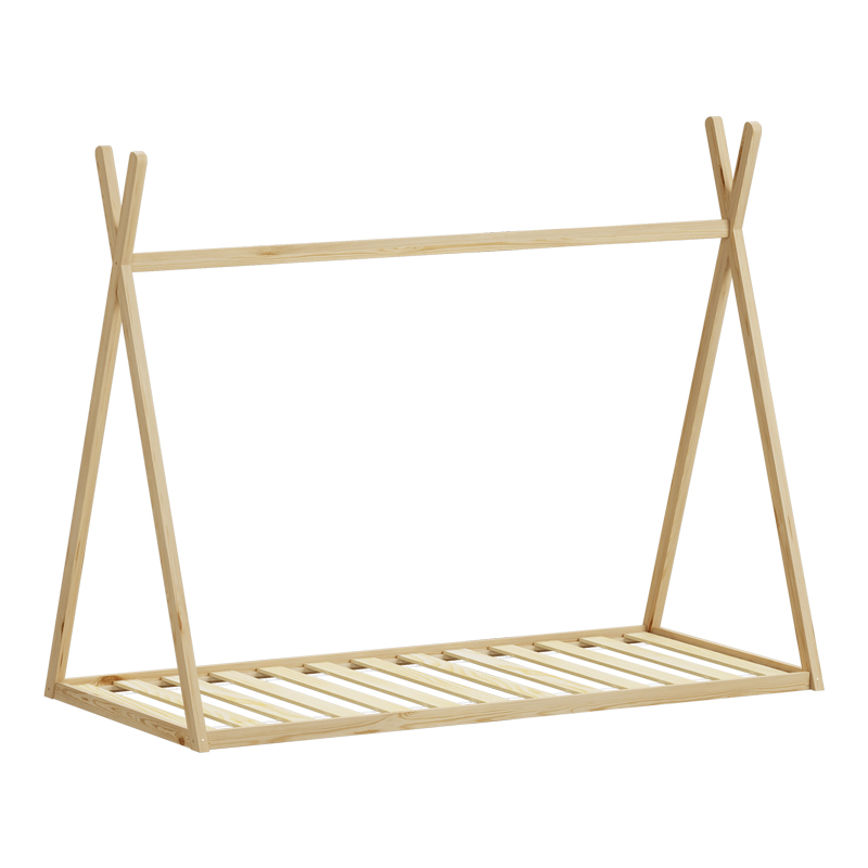 Παιδικό Κρεβάτι Lilly Τ. Montessori  Pakoworld Ξύλο Πεύκου Σε Φυσική Απόχρωση 90X190Εκ