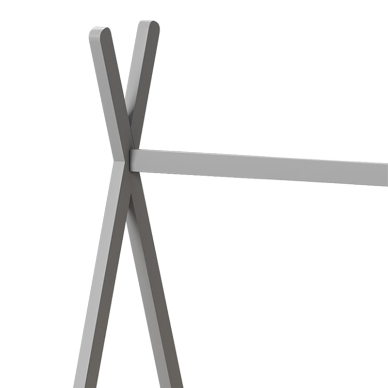 Παιδικό Κρεβάτι Lilly Τ. Montessori Pakoworld Ξύλο Πεύκου Σε Γκρι Απόχρωση 90X190Εκ