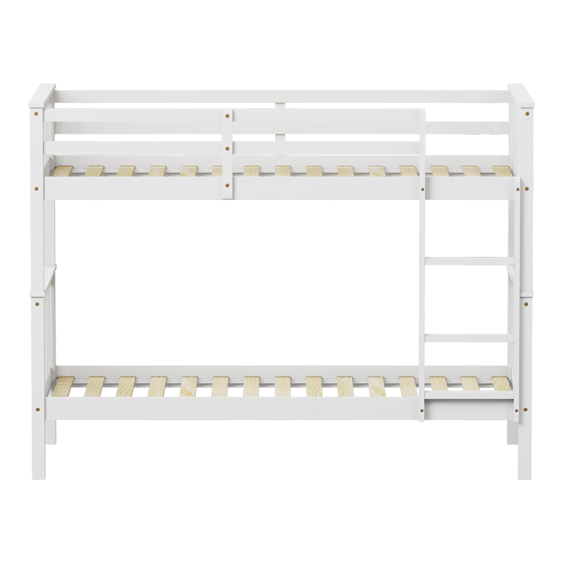 Παιδικό Κρεβάτι Κουκέτα Nani Pakoworld Ξύλο Πεύκου Σε Λευκή Απόχρωση 90X190Εκ