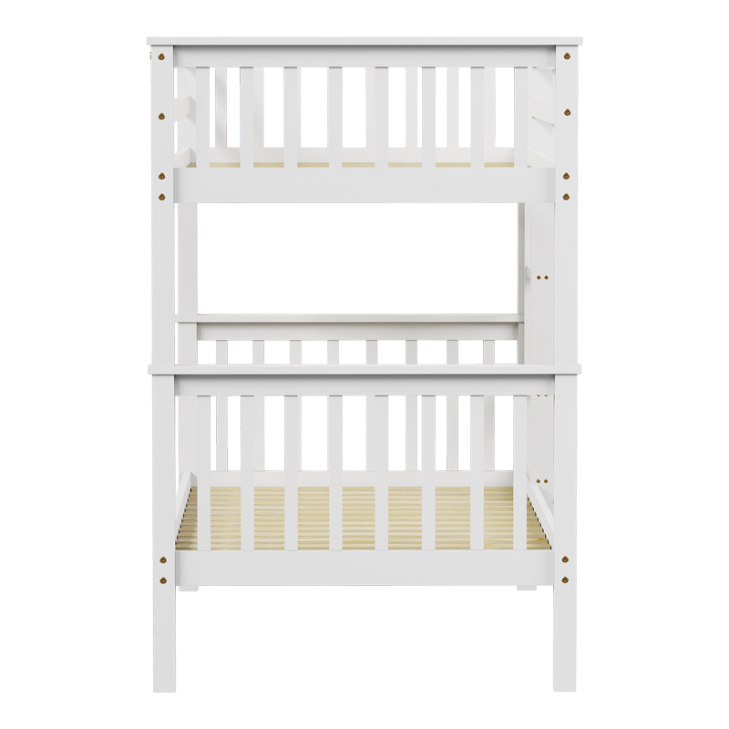 Παιδικό Κρεβάτι Κουκέτα Nani Pakoworld Ξύλο Πεύκου Σε Λευκή Απόχρωση 90X190Εκ