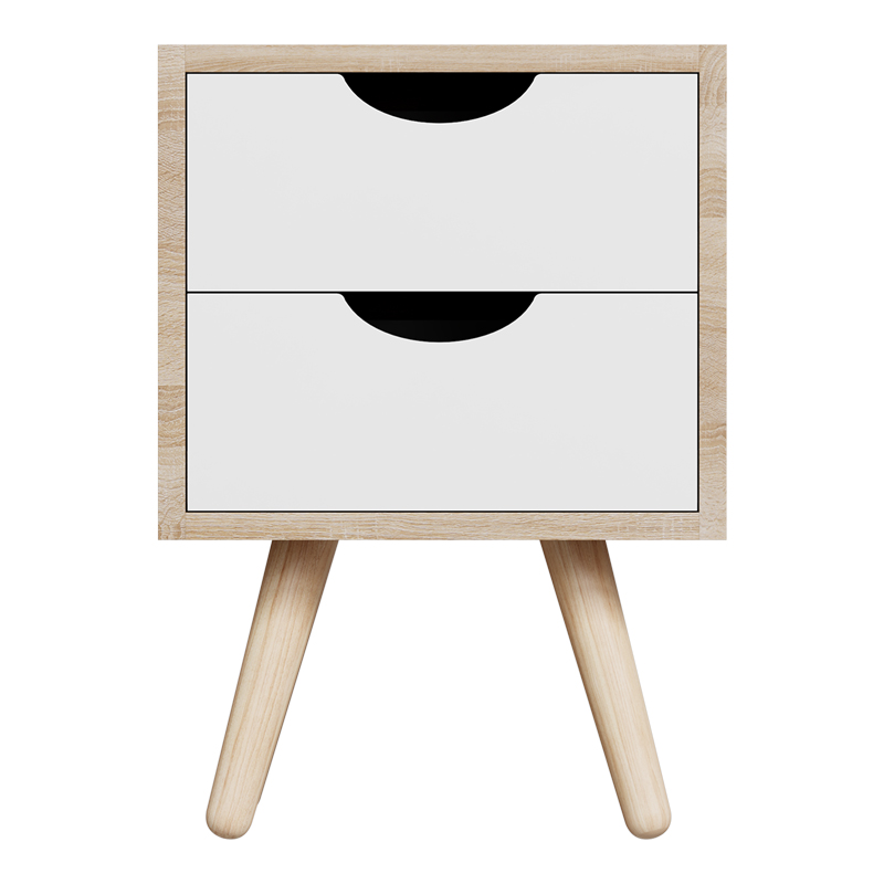 Κομοδίνο Selma Pakoworld Σε Sonoma-Λευκή Απόχρωση 29.7X29.7X45Εκ Κομοδίνο Selma Pakoworld Σε Sonoma-Λευκή Απόχρωση 29.7X29.7X45Εκ