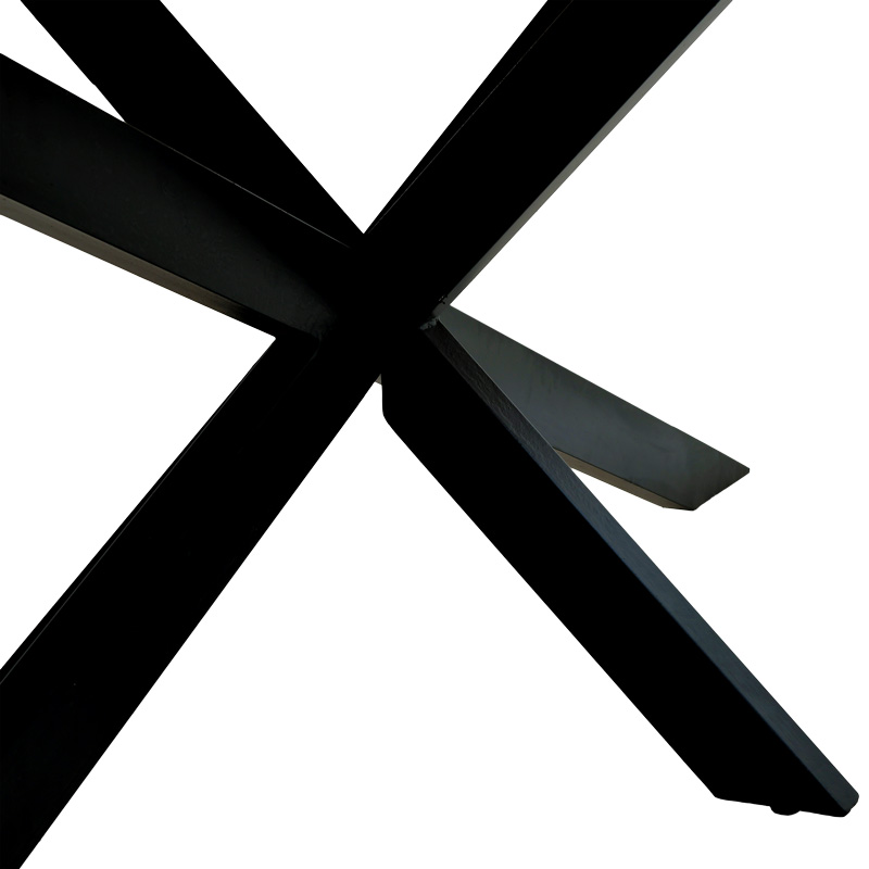 Τραπέζι Lenoua Pakoworld Μασίφ Ξύλο Ακακίας Πάχους 3.7-4Εκ Σε Φυσική Απόχρωση Με Μαύρα Μεταλλικά Πόδια 200X100X76Εκ