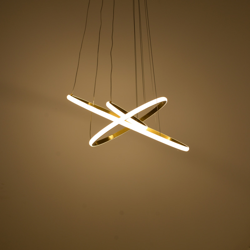 Φωτιστικό Οροφής Τρίφωτο Led Pelia Pakoworld Μέταλλο Σε Χρυσή Απόχρωση Φ60X40Εκ