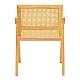 Πολυθρόνα Winslow Pakoworld Rubberwood-Rattan Σε Φυσική Απόχρωση 51X54X80Εκ