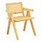 Πολυθρόνα Winslow Pakoworld Rubberwood-Rattan Σε Φυσική Απόχρωση 51X54X80Εκ