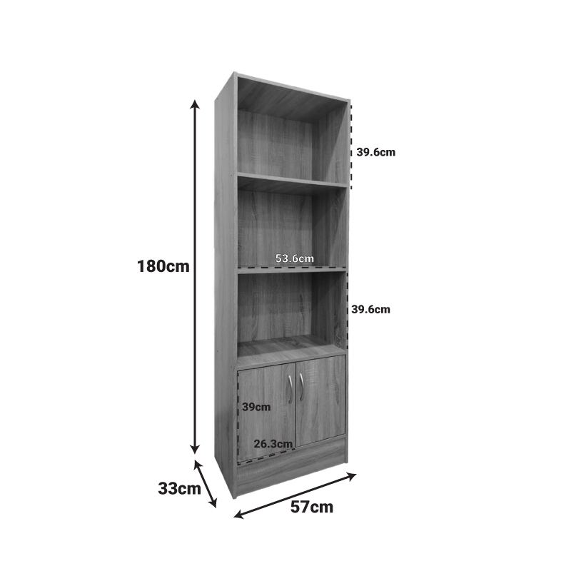 Βιβλιοθήκη Tekaro I Pakoworld Σε Sonoma Απόχρωση 57X33X180Εκ Βιβλιοθήκη Tekaro I Pakoworld Σε Sonoma Απόχρωση 57X33X180Εκ