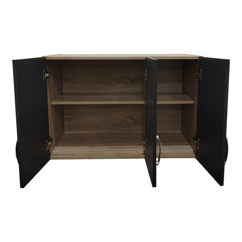 Πατάρι Ντουλάπας Τρίφυλλο Lego Pakoworld Σε Sonoma-Ανθρακί Απόχρωση 90X41.5X60Εκ