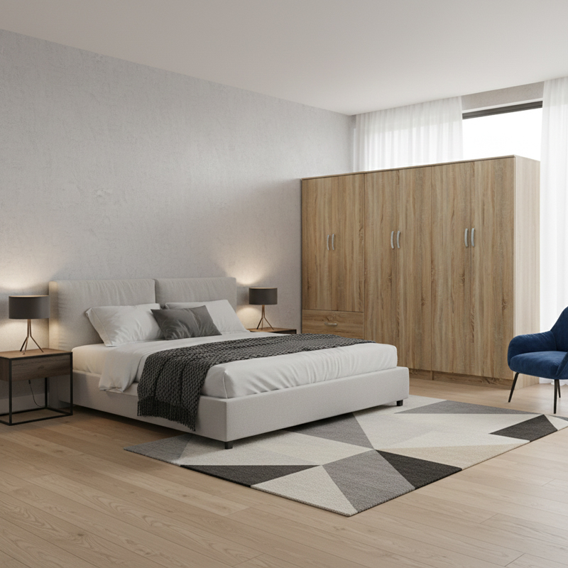 Ντουλάπα Εξάφυλλη Lego I Pakoworld Sonoma 240X42X180Εκ