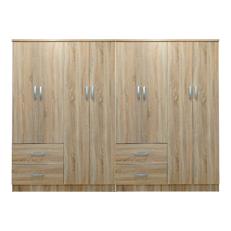 Ντουλάπα Οχτάφυλλη Lego Pakoworld Sonoma 241X42X181Εκ