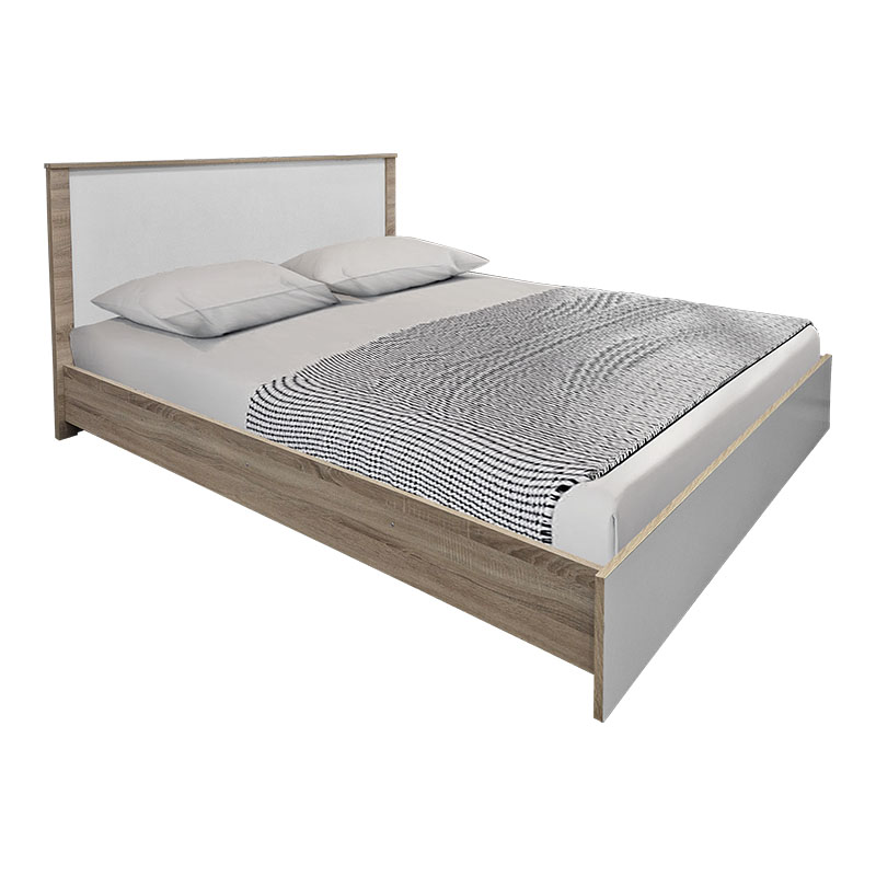 Σετ Κρεβατοκάμαρας Athos Sonoma Λευκό Με Κρεβάτι 160X200Εκ Σετ 4Τεμ