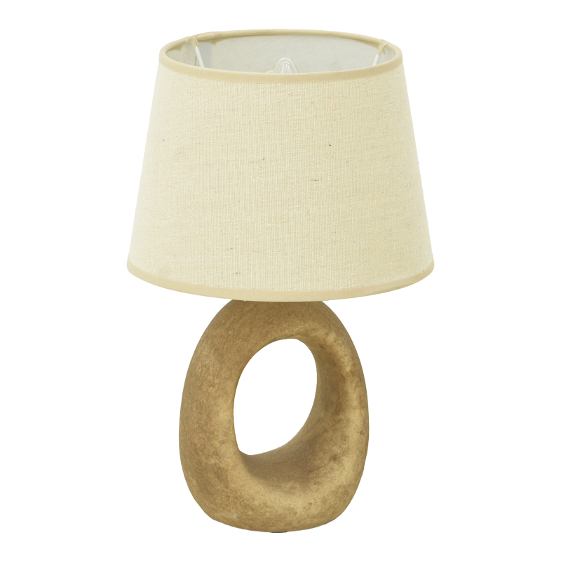 Επιτραπέζιο Φωτιστικό Collie Inart Ε14 Κεραμικό Σε Γκρι Antique-Μπεζ Απόχρωση Φ18X29Εκ