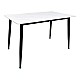 Τραπέζι Pembe Pakoworld Sintered Stone Λευκή Όψη Μαρμάρου Με Μαύρα Μεταλλικά Πόδια 120X70X75Εκ