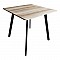 Τραπέζι Squaro Pakoworld Sonoma Mdf Με Μαύρα Μεταλλικά Πόδια 80X80X75Εκ