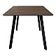 Τραπέζι Squaro Pakoworld Καρυδί Mdf Με Μαύρα Μεταλλικά Πόδια 80X80X75Εκ