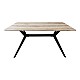 Τραπέζι Ezali Pakoworld Sonoma Mdf Με Μαύρα Μεταλλικά Πόδια 140X80X75Εκ