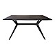 Τραπέζι Ezali Pakoworld Mdf Μαύρη Όψη Μαρμάρου Με Μαύρα Μεταλλικά Πόδια 140X80X75Εκ