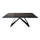 Τραπέζι Mapele Pakoworld Μαύρη Όψη Μαρμάρου Με Μαύρα Μεταλλικά Πόδια 180X90X75Εκ