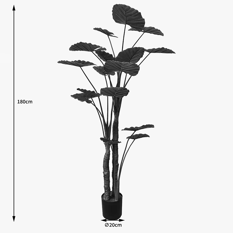 Διακοσμητικό Φυτό Σε Γλάστρα Taro Plant Inart Πράσινο Φ90X180Εκ