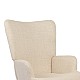 Πολυθρόνα-Μπερζέρα Gerlina Pakoworld Κρεμ Ύφασμα Με Πόδι Σε Φυσική Απόχρωση 71X64X94Εκ