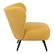 Πολυθρόνα Nagreta Pakoworld Κίτρινο Ύφασμα Με Μεταλλικό Πόδι Σε Μαύρη Απόχρωση 77X73X74Εκ
