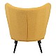 Πολυθρόνα Nagreta Pakoworld Κίτρινο Ύφασμα Με Μεταλλικό Πόδι Σε Μαύρη Απόχρωση 77X73X74Εκ