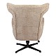 Πολυθρόνα Zefrina Pakoworld Περιστρεφόμενη Μπεζ Ύφασμα Με Βάση Σε Μαύρη Απόχρωση 82X77X99Εκ