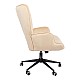 Καρέκλα Γραφείου Διευθυντή Lobima Pakoworld Περιστρεφόμενη Κρεμ Βελούδο 71X68X104Εκ