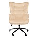 Καρέκλα Γραφείου Διευθυντή Lobima Pakoworld Περιστρεφόμενη Κρεμ Βελούδο 71X68X104Εκ