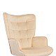 Καρέκλα Γραφείου Διευθυντή Lobima Pakoworld Περιστρεφόμενη Κρεμ Βελούδο 71X68X104Εκ