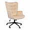 Καρέκλα Γραφείου Διευθυντή Lobima Pakoworld Περιστρεφόμενη Κρεμ Βελούδο 71X68X104Εκ