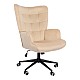 Καρέκλα Γραφείου Διευθυντή Lobima Pakoworld Περιστρεφόμενη Κρεμ Βελούδο 71X68X104Εκ
