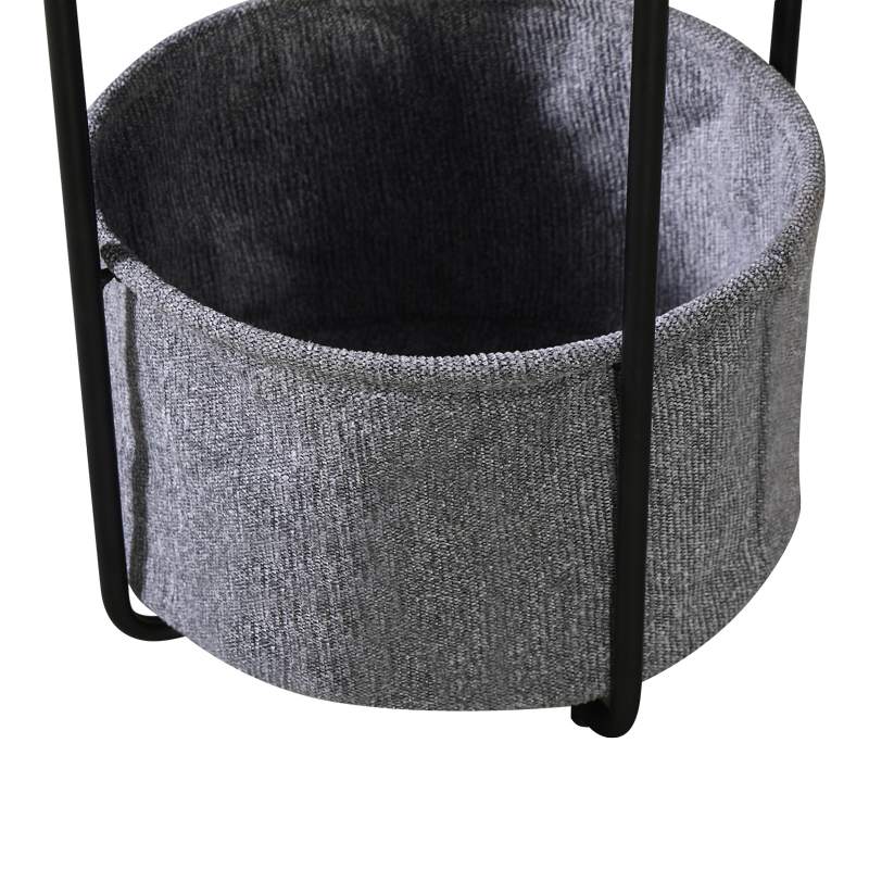 Βοηθητικό Τραπέζι Fredami Pakoworld Μαύρο Μαρμάρου Φ40X50Εκ