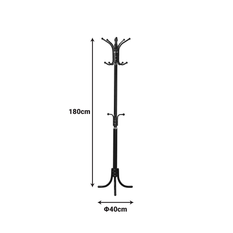Καλόγερος Mendora Pakoworld Μέταλλο Σε Μαύρη Απόχρωση 40X40X180Εκ