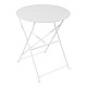 Τραπεζι Bistro Pakoworld Μεταλλικό Αναδιπλούμενο Σε Λευκή Απόχρωση Φ60X71Εκ
