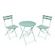 Τραπεζαρία Bistro Pakoworld Σετ 3Τεμ Μεταλλική Αναδιπλούμενη Σε Μέντα Απόχρωση Φ60X71Εκ